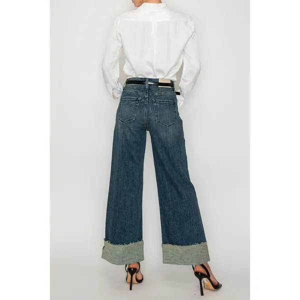 HIGH RISE CUFFED A WIDE LEG JEANS Artemis Vintage 7/27 - Image 2