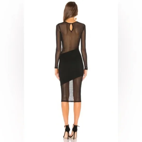 H:ours Revolve Lavo Dress in Shimmering Sheer / Black Women’s Dress Sz SMALL - Image 2