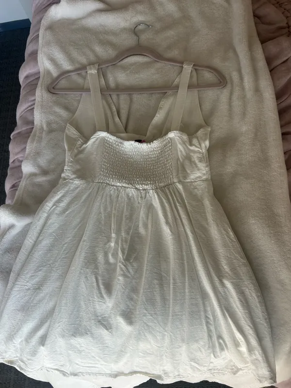 Francesca's White Mini Dress - Image 3