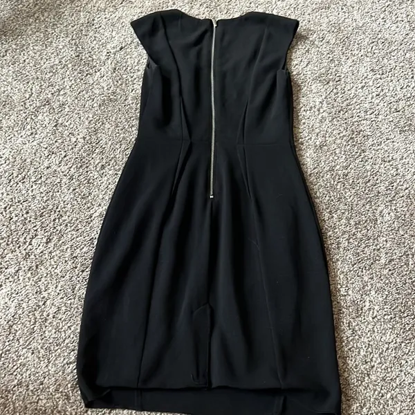 H&M Black dress with silver zipper - Image 4