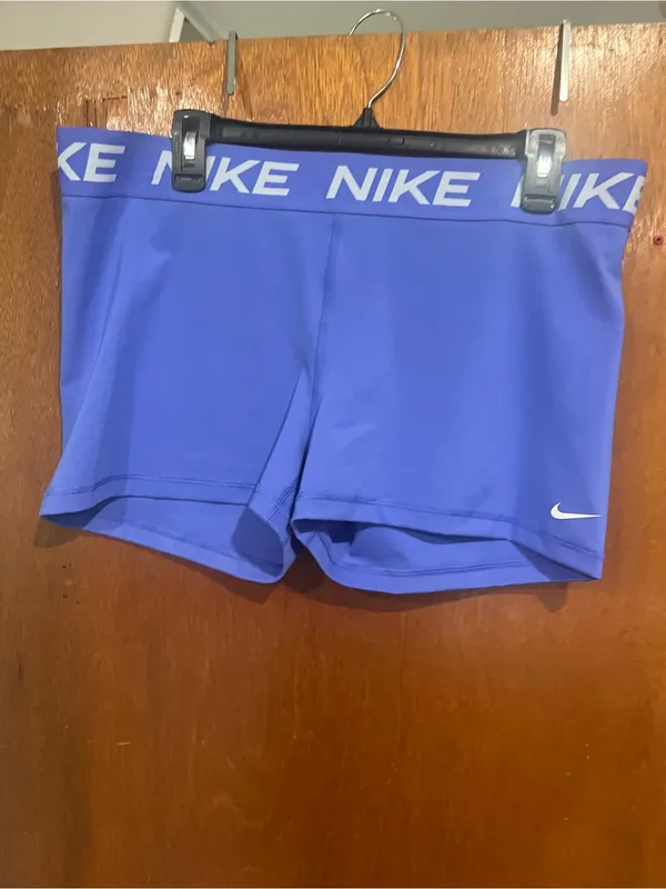 Nike Women’s Blue Elastic-Waist Bike Shorts - Image 2