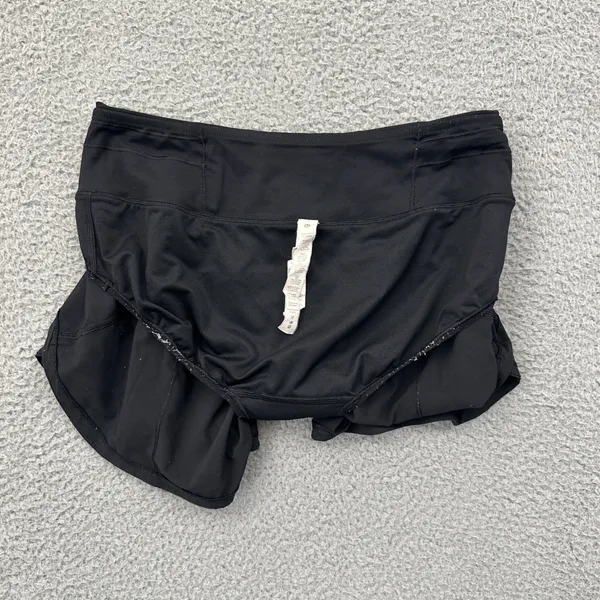 Lululemon Speed Up Shorts Mid Rise 4" Black Athletic Athleisure Women's 4 - Image 4