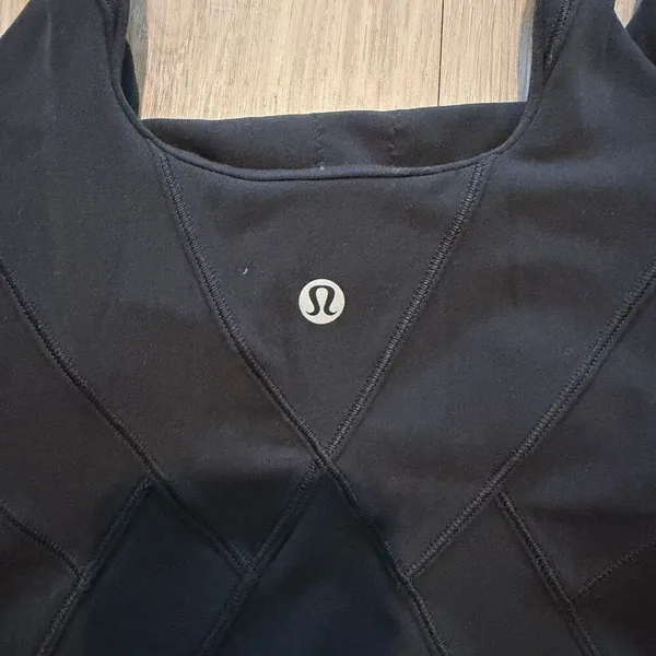 Lululemon Nulu Fold Tight Crop Yoga Tank Black - Image 6