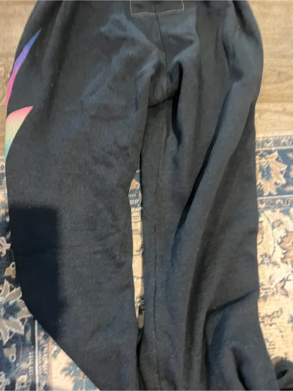 Aviator nation Black Sweatpants with Colorful Gradient Lightning Detail - Image 13