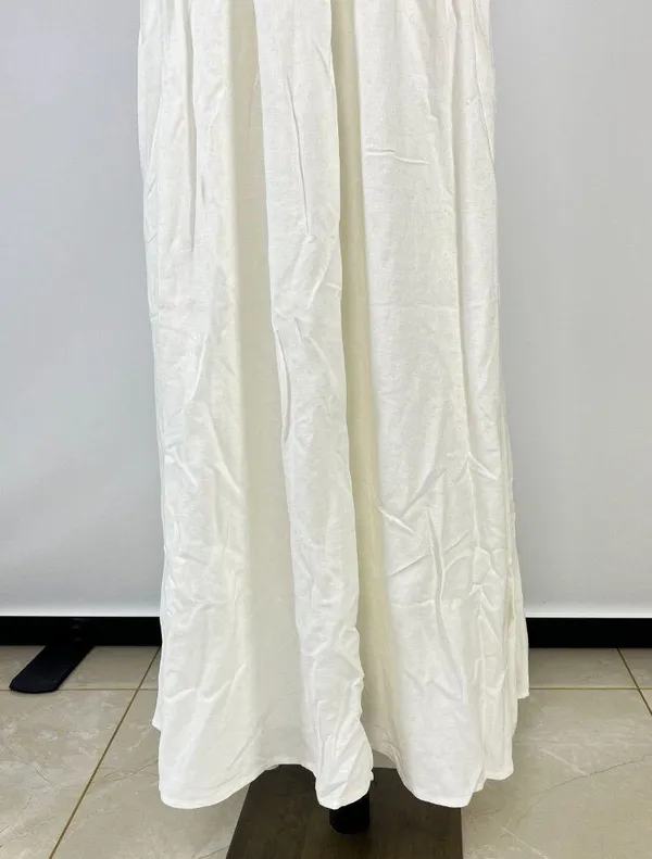 NWOT Farm Rio Linen Blend White Sleeveless Maxi Dress Size XS - Image 7