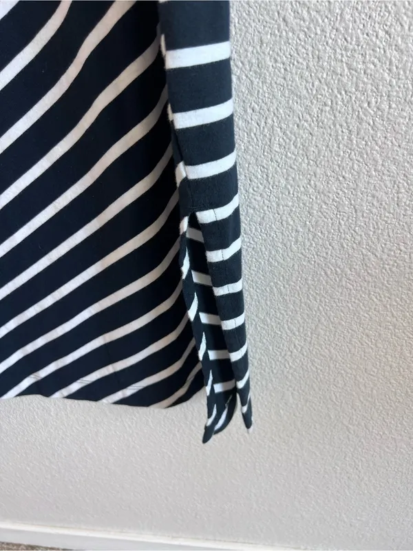 Madewell Women's Side-Tie Maxi Dress in Stripe‎ Dark Navy Relaxed Boho Comfy - Image 7
