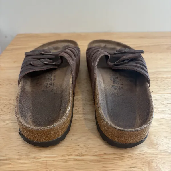Birkenstock Granada Buckle Sandals Brown Oiled Leather EU 40 Soft Footbed 9-9.5 - Image 5