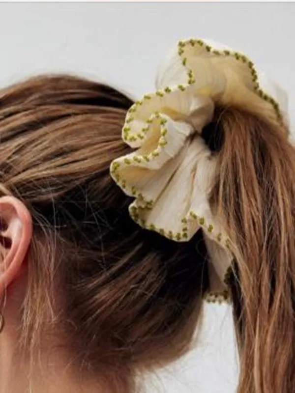 Free People Calypso Beaded Trim Scrunchie - Image 2
