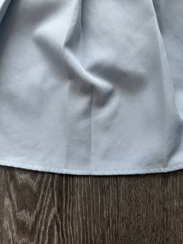 Missguided Light Blue Pleated Skater Mini Skirt - Image 5