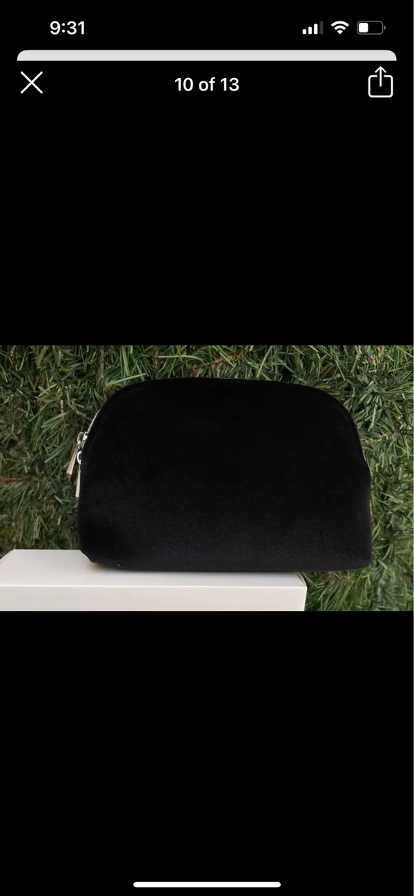 Christian Dior ⚡️ 2024 Black Velvety ‘DIOR’ Monogram Pouch Clutch Bag, NIB - Image 8