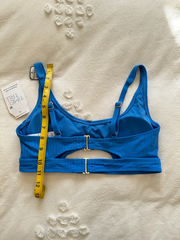Time & Tru NWT Cage Back Bikini Top - Royal Blue - S - Image 9