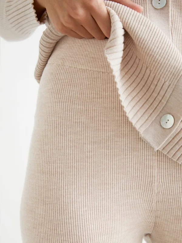 & Other Stories Flared Rib Knit Trousers - Image 10