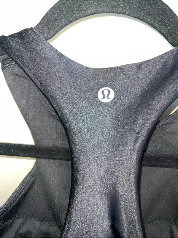 Lululemon Black Satin 2 Racerback Women's Crop Top - Image 7