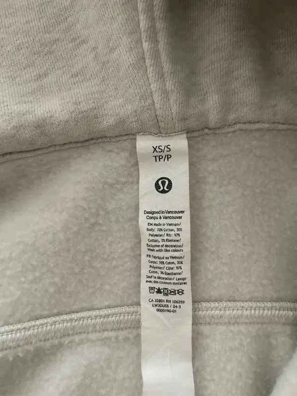 Lululemon Cropped Half Zip Scuba Hoodie Athletic Sweatshirt - Image 4