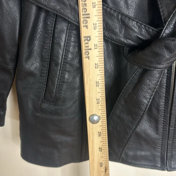 Wilson's leather thinsulate black leather Collared Zip Front Pockets‎ jacket L - Image 5