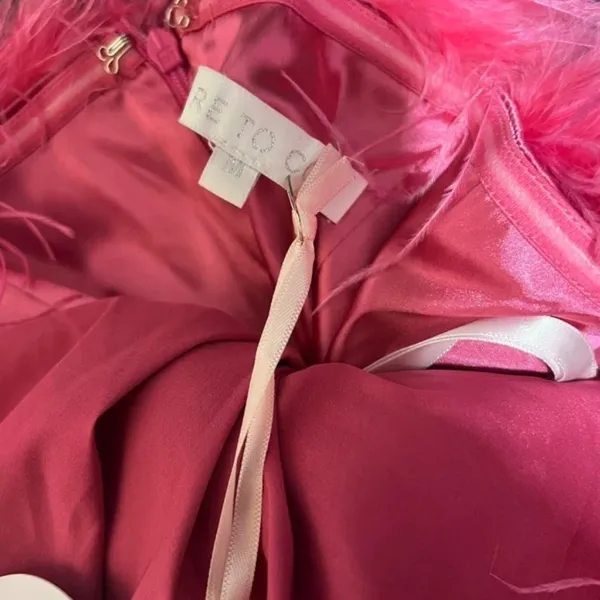 Nwt- More To Come Cierra Strapless Hot Pink Dress M - Image 3