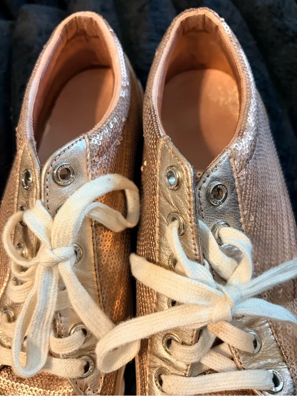 Coach Womens Metallic Rose Gold Low-Top Sneakers - Image 8