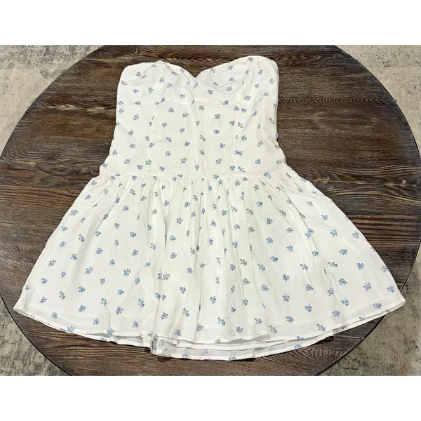 PRINCESS POLLY “Bette” Strapless Mini Dress - White/Blue Floral - Sz 10 - NWT - Image 4