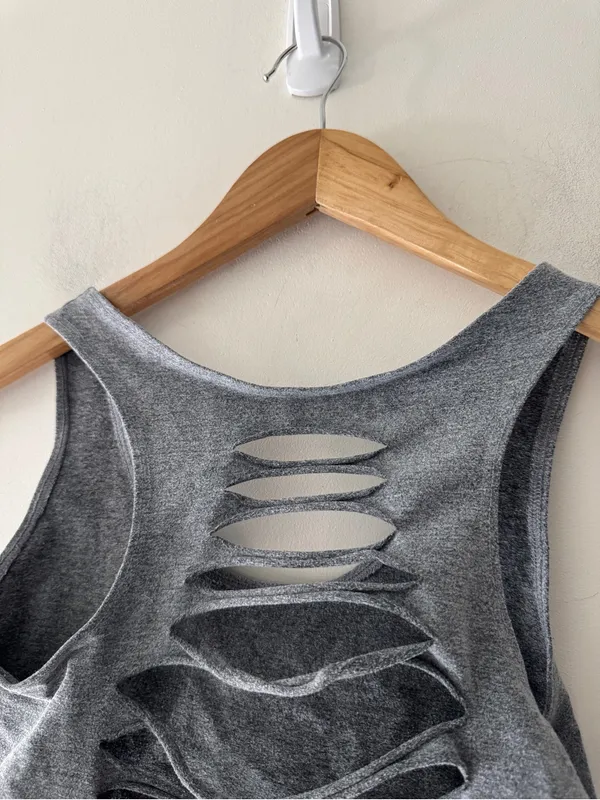 Booty By Brabants Gray‎ Back Cutout Sports Bra - Image 4