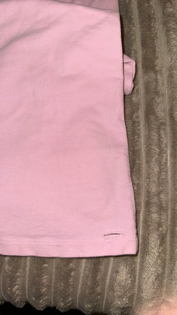 Small Light Pink Fold Over Flare Edikted Leggings  - Image 4
