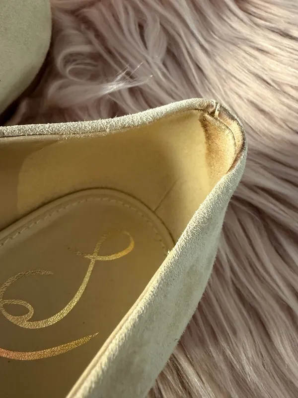 Sam Edelman Cream Wanda Suede Pointed Toe Flats Size 9 - Image 2
