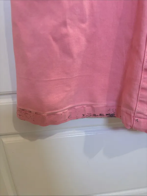 We The Free Free People Pink Crossover Waist Flare Jeans Size 31 - Image 4