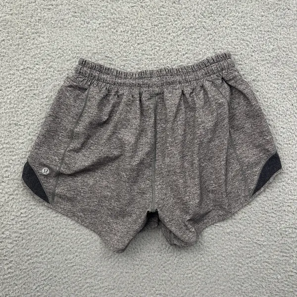 Lululemon Hotty Hot Shorts Low Rise 4" Heather Lux Gray Athletic Women's 6 - Image 2