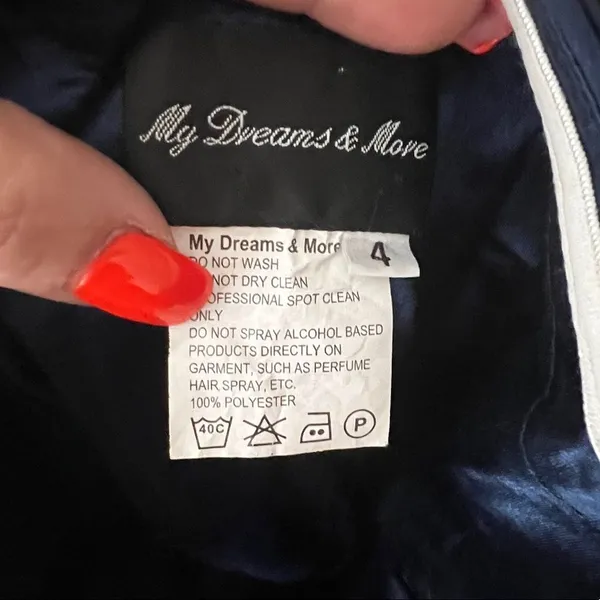 My Dreams & More Strapless Formal Dress‎ Blue Size 4 - Image 6