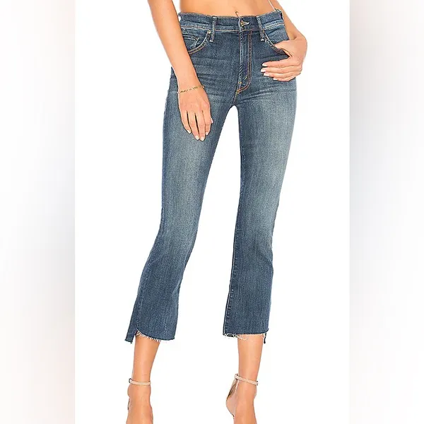 Mother insider crop step fray not rough enough jeans - Image 2