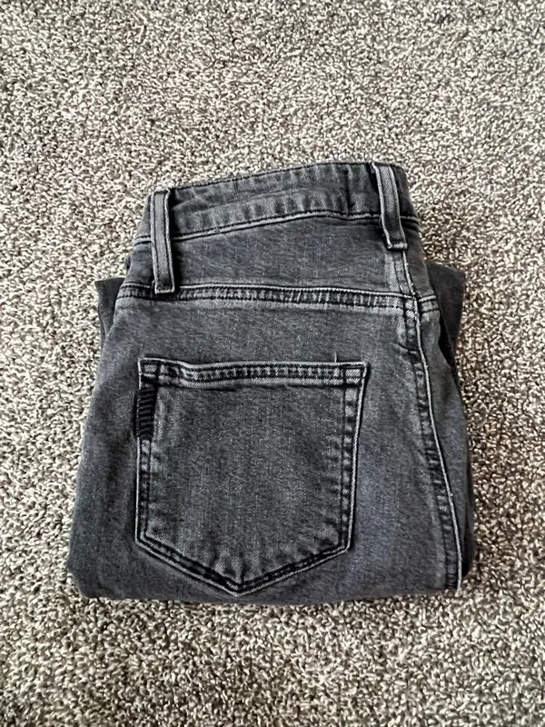 PAIGE Sarah Straight Ankle Raw Hem Jeans - Image 6