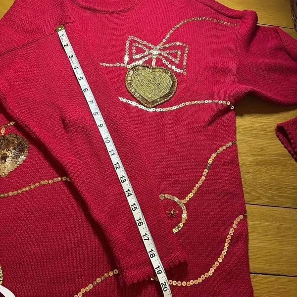 Vintage Kathie Lee Christmas garland ornament sweater xl - Image 11