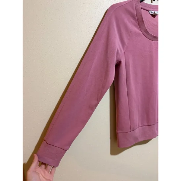 Athleta Size XXS Seasoft Scoop-Neck Sweatshirt Antique Rose Pink - Image 5