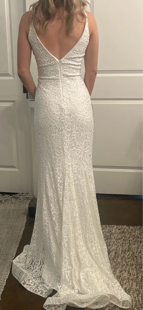 White Prom Dress Merle Norman - Image 2