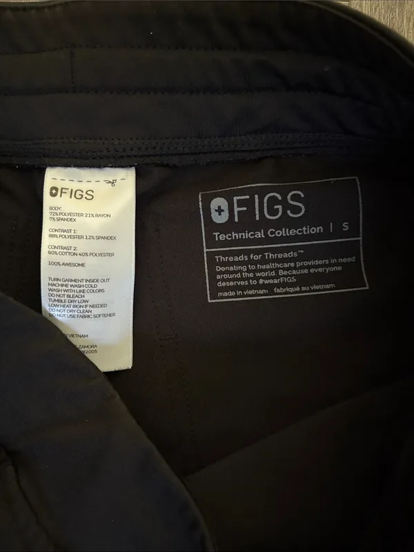Figs Black Jogger Scrubs small - Image 7