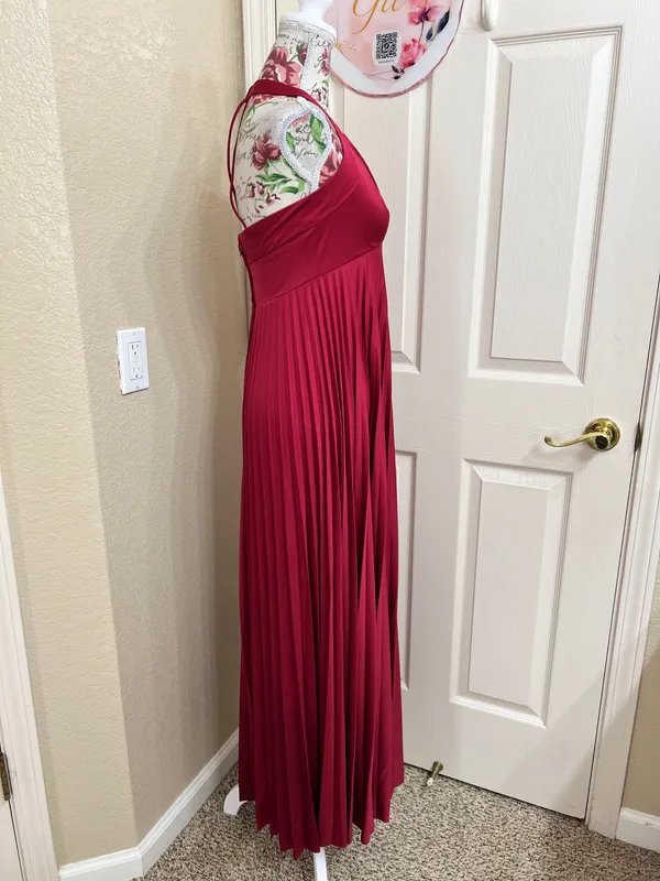 Vintage red halter maxi dress size 7/8 - Image 2