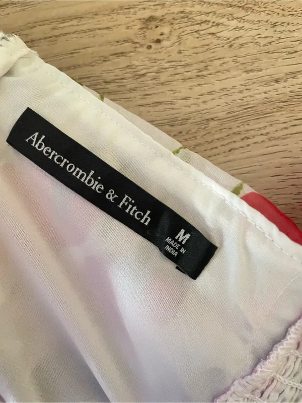 Abercrombie & Fitch Floral Drama Ruffle High Low Maxi Dress Medium - Image 4