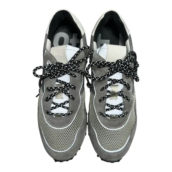 P448 Women’s Size 42 11 Reflective Gray White Black Mesh Suede Cancun Sneakers - Image 4