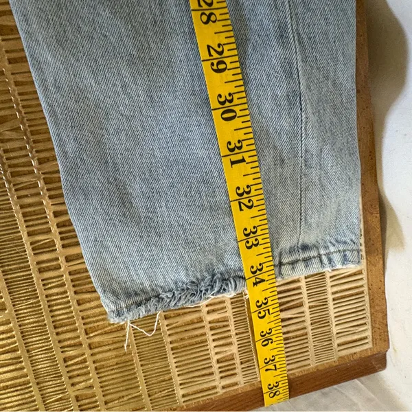 Agolde Riley High Rise Button Fly Straight Crop Size 28‎ - Image 14