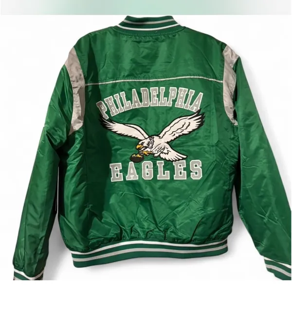 NFL Philadelphia eagles Green Eagles varsity Puffer Jacket XL - Image 6
