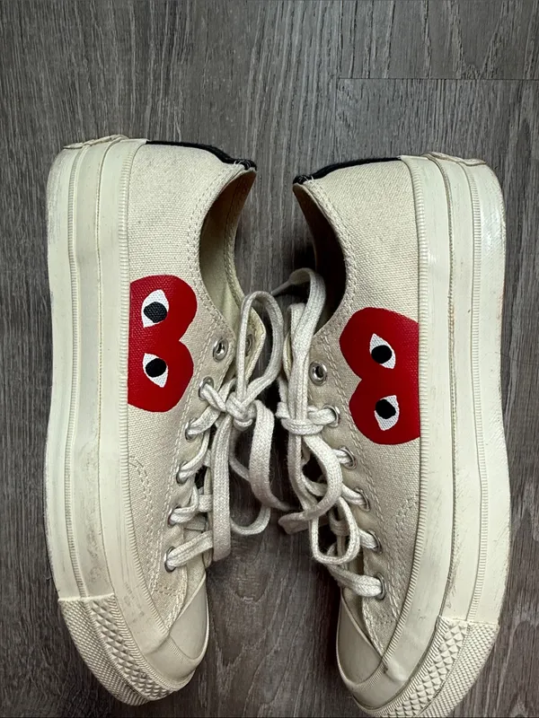 Comme des Garçons Play x Converse Chuck 70 low-top sneakers inivory 7 - Image 4