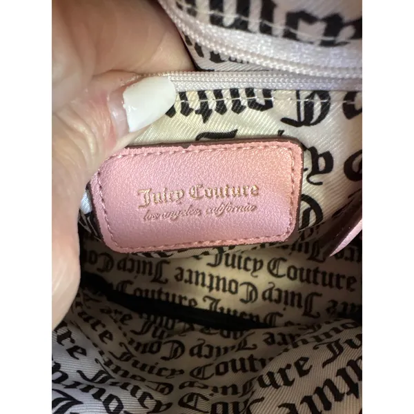 Juicy Couture Pink‎ Mini Backpack Gold Logo Zip Closure Adjustable Straps - Image 8