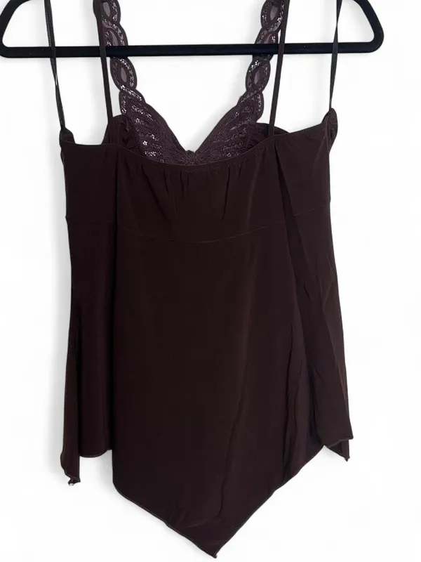 Brown Sequin Butterfly Cami Top Y2K Deadstock - Image 4