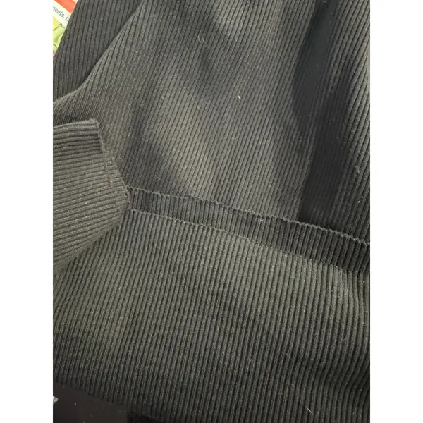 Babaton Womens XS Black Ribbed Knit High Neck Racerback Tank‎ Top Slim Fit - Image 5
