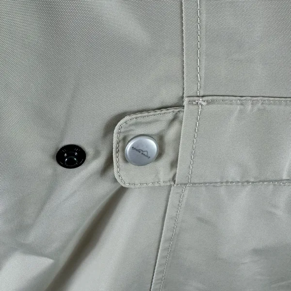 Eddie Bauer Tan Mid-Length High Neck Double Zipper Travex Nylon Jacket Size‎ S - Image 10