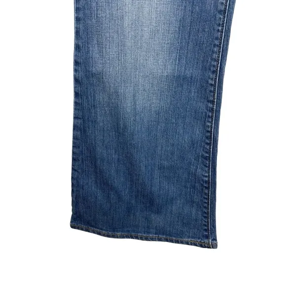 90s Y2K American Eagle Live Your Life Real Flare Distressed Denim Jeans 14 - Image 3