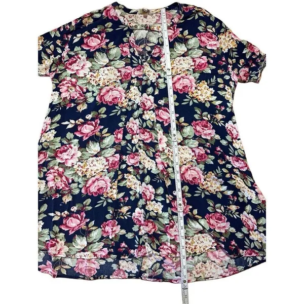 Umgee multicolor floral‎ tunic lightweight flowy sz L - Image 6