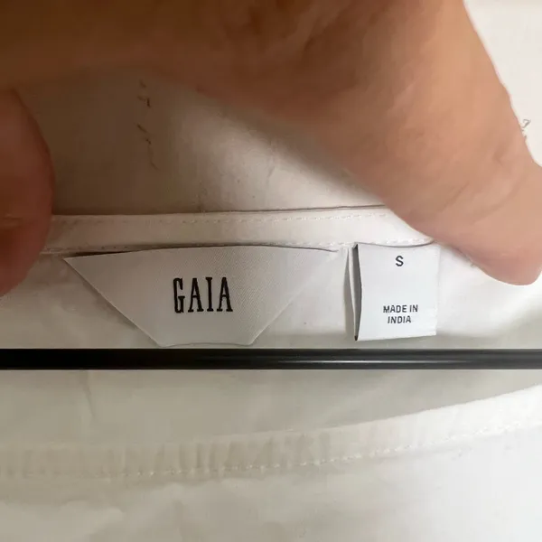 GAP x CULT GAIA- Crop Ruched Top Optic White Size S - Image 4