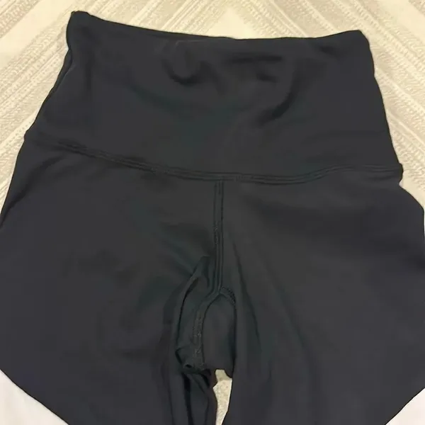 Strut This Color Block High Waisted Leggings Black White Brown One Size NWT - Image 3
