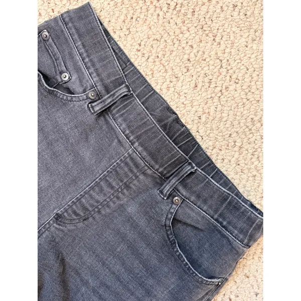 L.L.Bean BeanFlex Skinny Jeans Favorite Fit Dark Charcoal Wash 10P Cabincore - Image 8