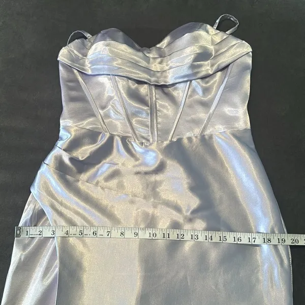 Women’s Full Length Prom Party Dress Criss Cross Straps Leg Slit Size 10 NWOT - Image 11